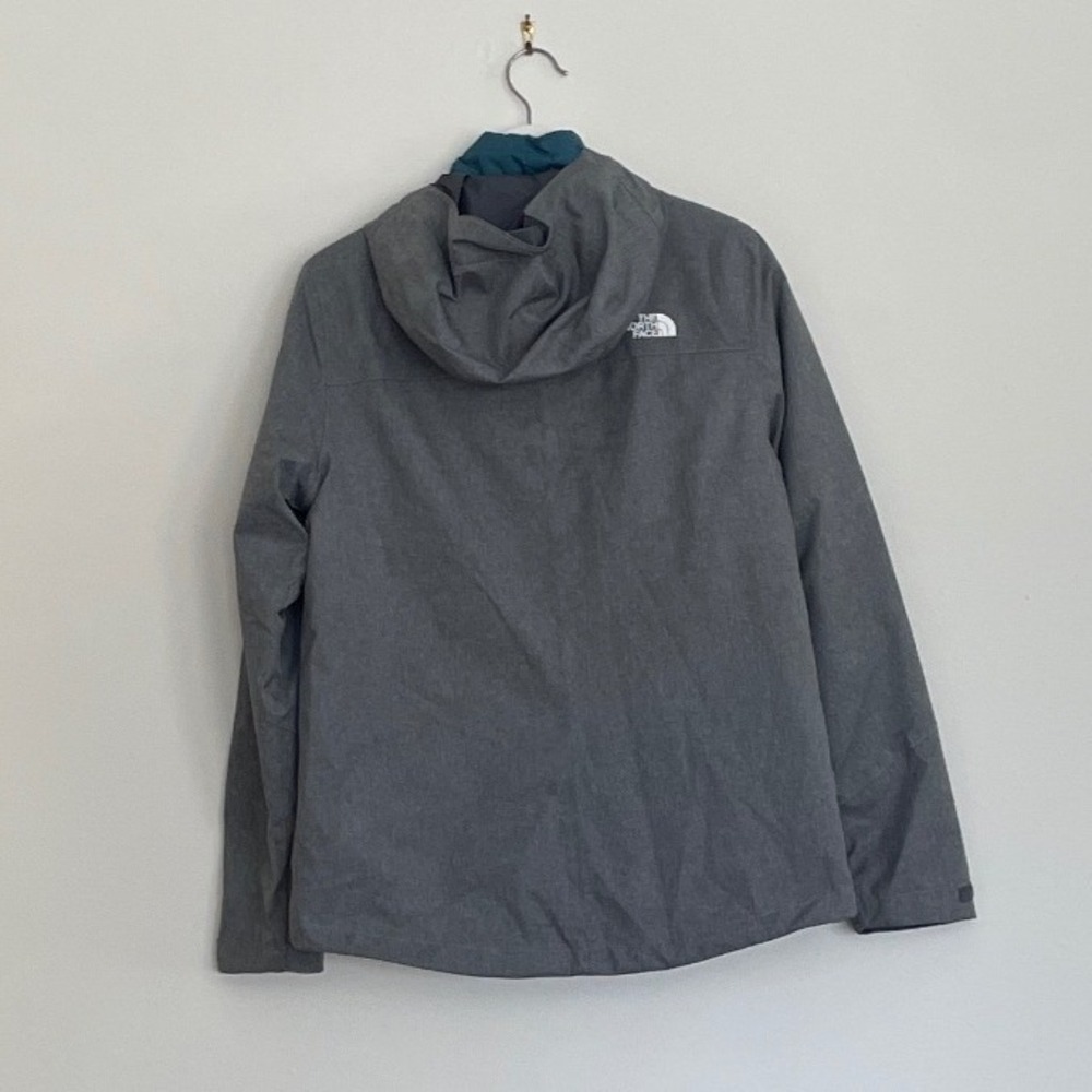 The North Face Womens DryVent Hooded Quilted Insulated Jacket Heather Grey M - Picture 2 of 16